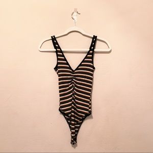 Vintage striped bodysuit